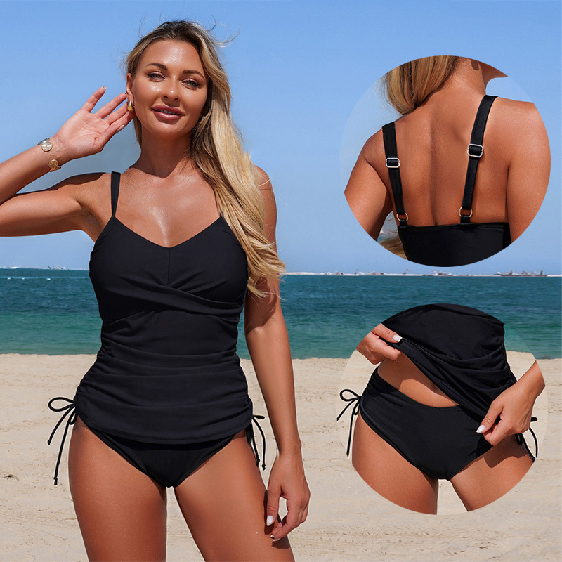 Solid Color Fashion Tankini