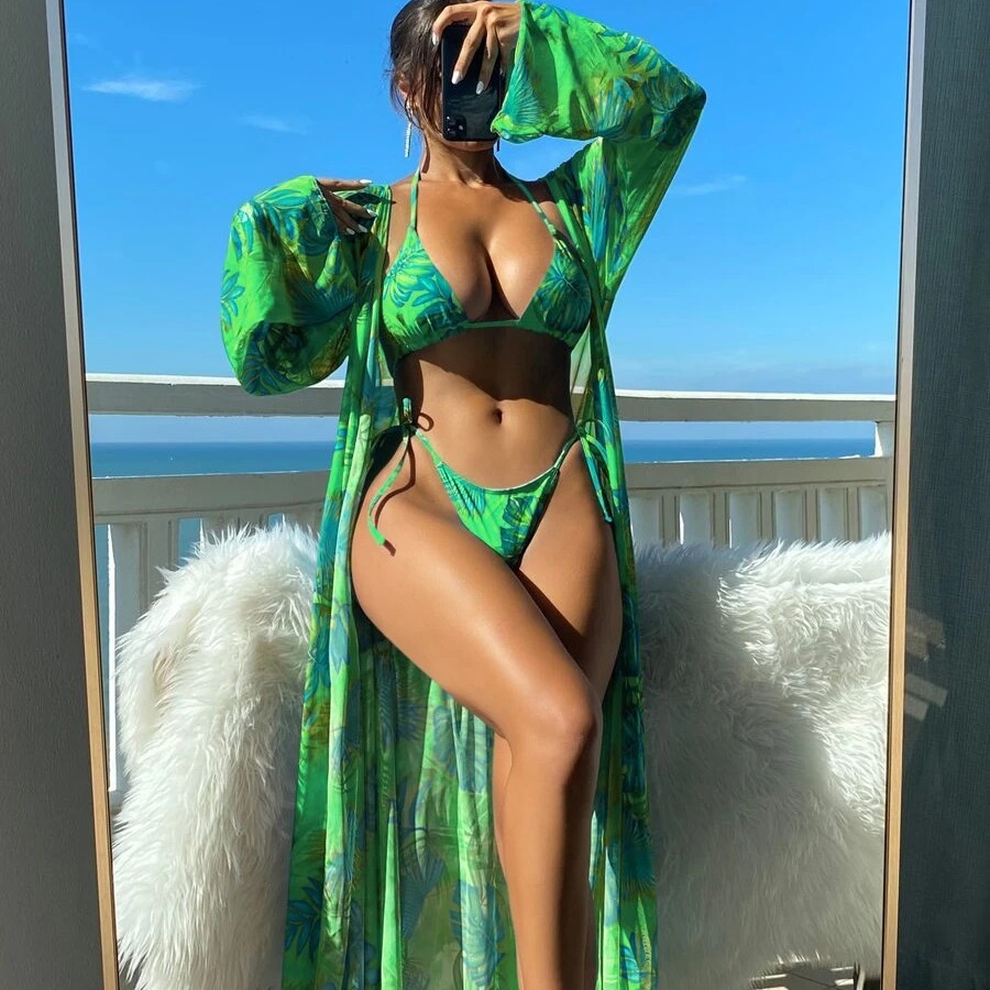 Women's Tropical Print 3 Piece Island Vibes Set