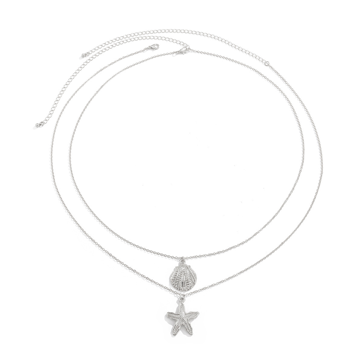 Ocean Style Gold Waist Chain Set Shell and Starfish Pendant Beach Jewelry for Women