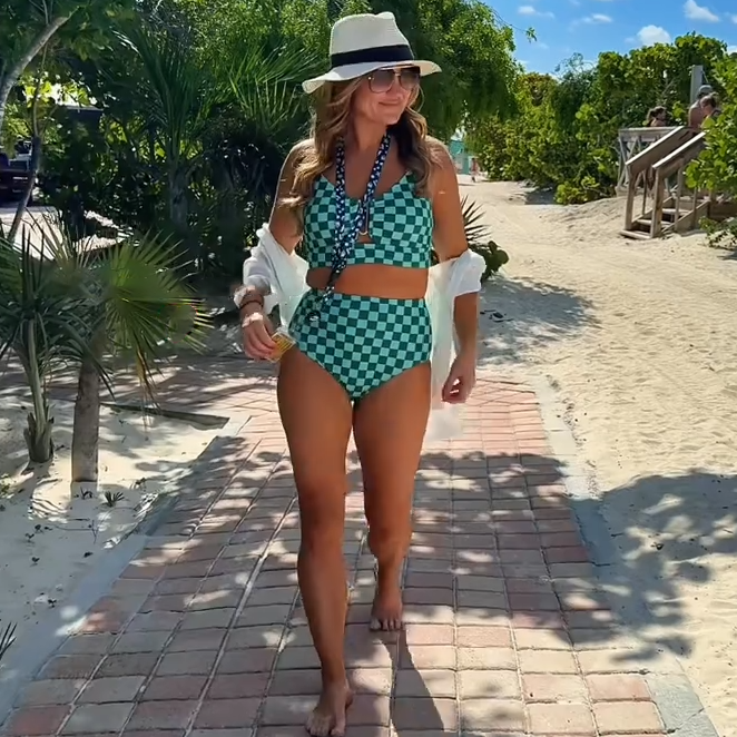 Green Checkered Bikini