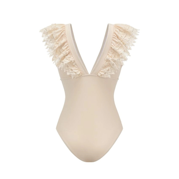 Ruffle Lace One-Piece Set