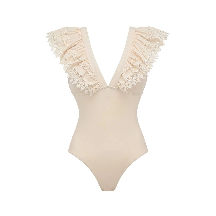 Ruffle Lace One-Piece Set