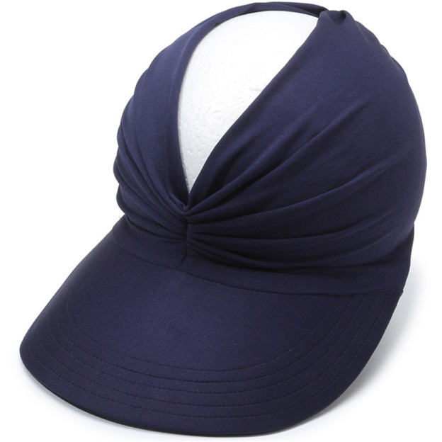 Fabric Sun Visor With Wide Brim Open Top and Solid Color Design Ideal for Beach Styling