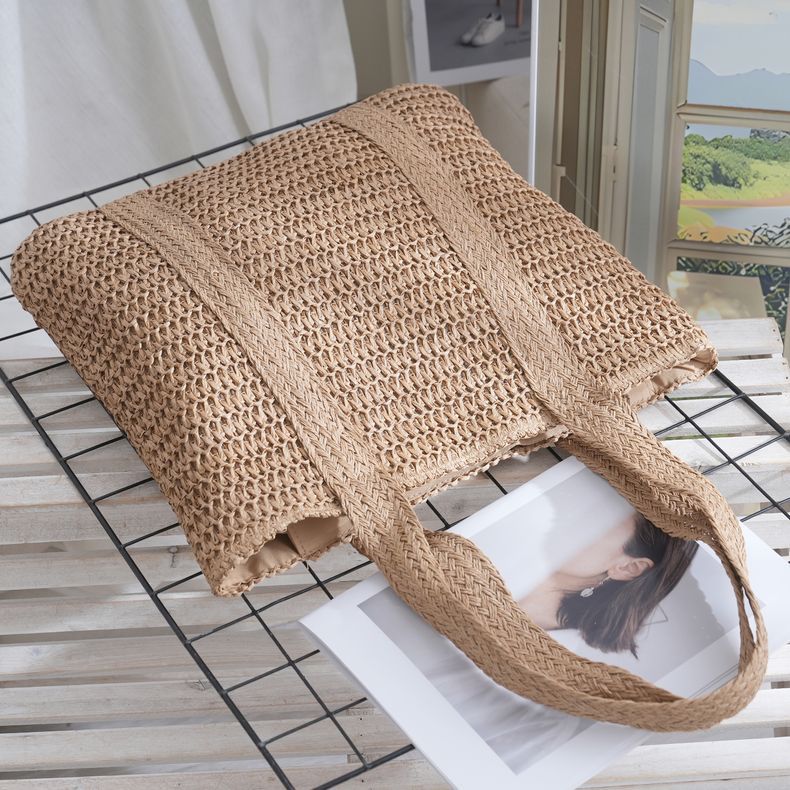 Beach Travel Resort Large Capacity Straw Tote Bag Beach Bag