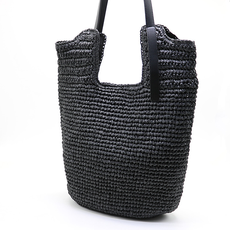Minimalist Handwoven Shoulder Bag - Versatile Large Capacity Beach Tote