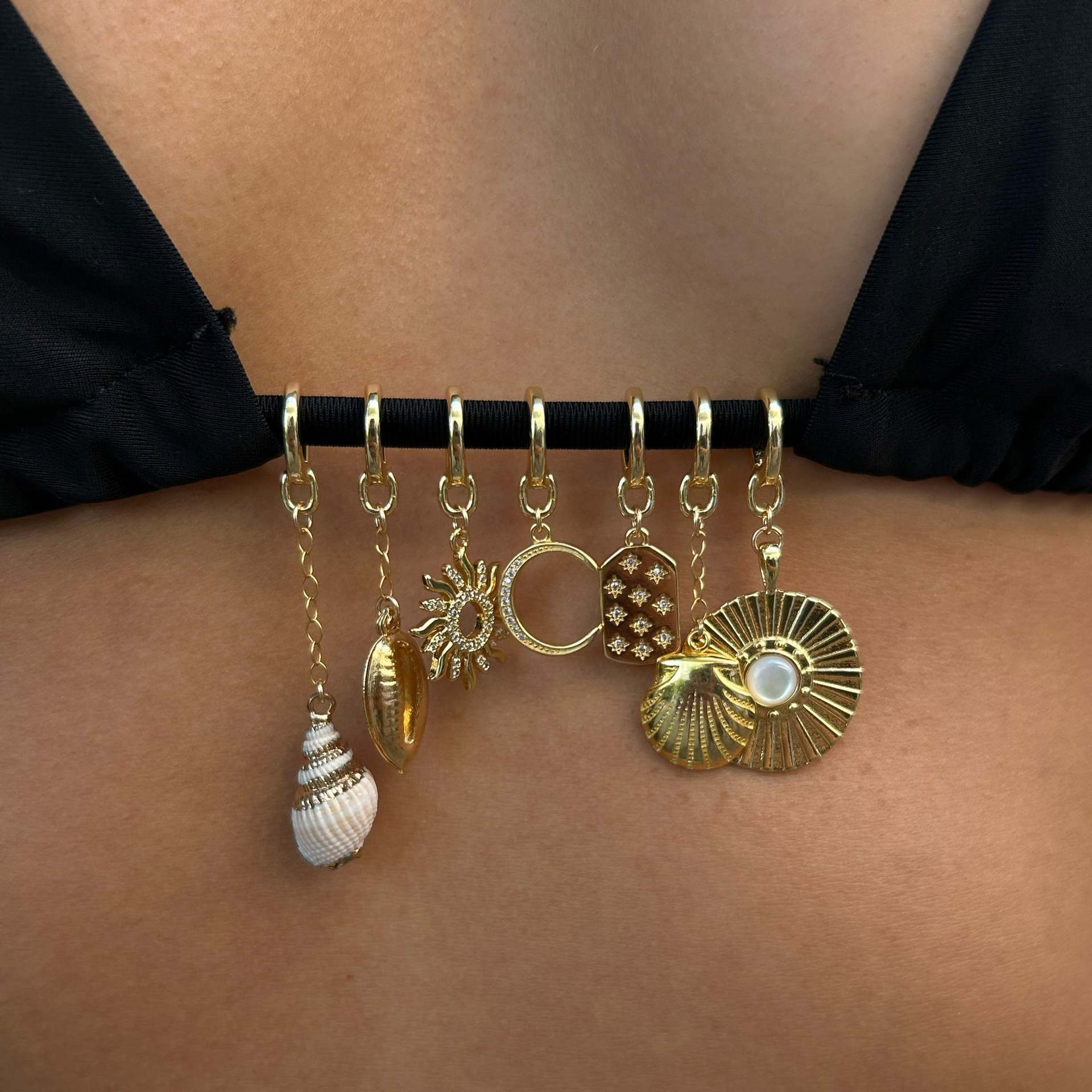 Fade-Resistant Plated Bikini Pendant for Summer Beach