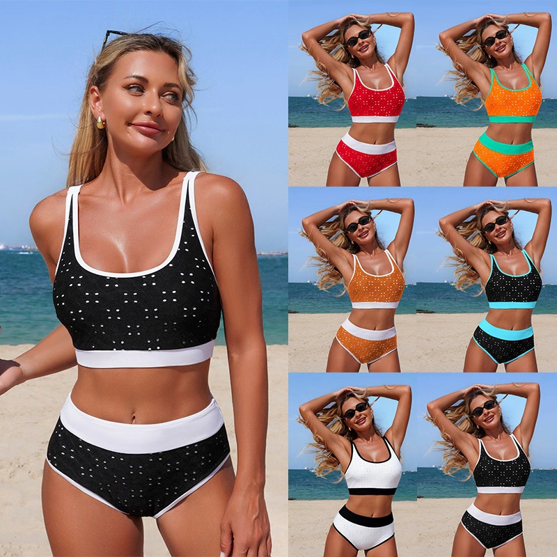 Women's 2026 Bikini Set in Hole-Punched Fabric with Cut-Outs