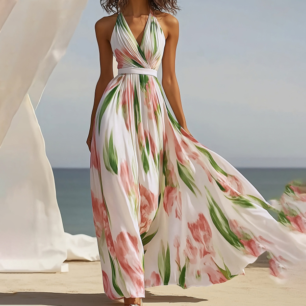 Floral Print Fit-and-Flare Dress