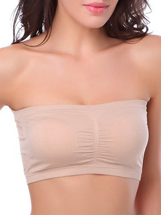 Bandeau Bra with removable pads