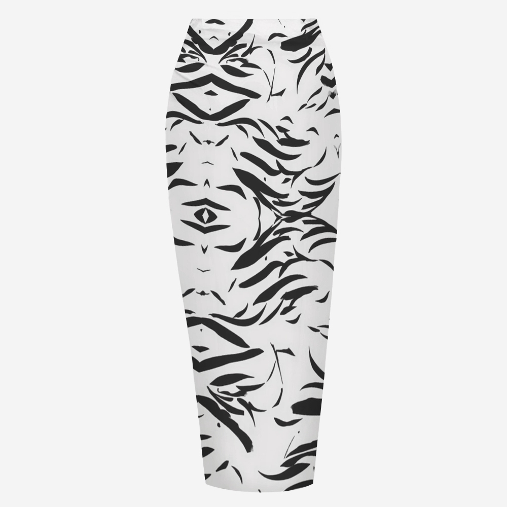 Black One-Shoulder Ruffle One-Piece Swimsuit with Artistic Sarong Skirt