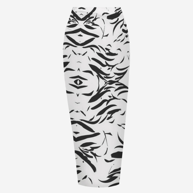 Black One-Shoulder Ruffle One-Piece Swimsuit with Artistic Sarong Skirt