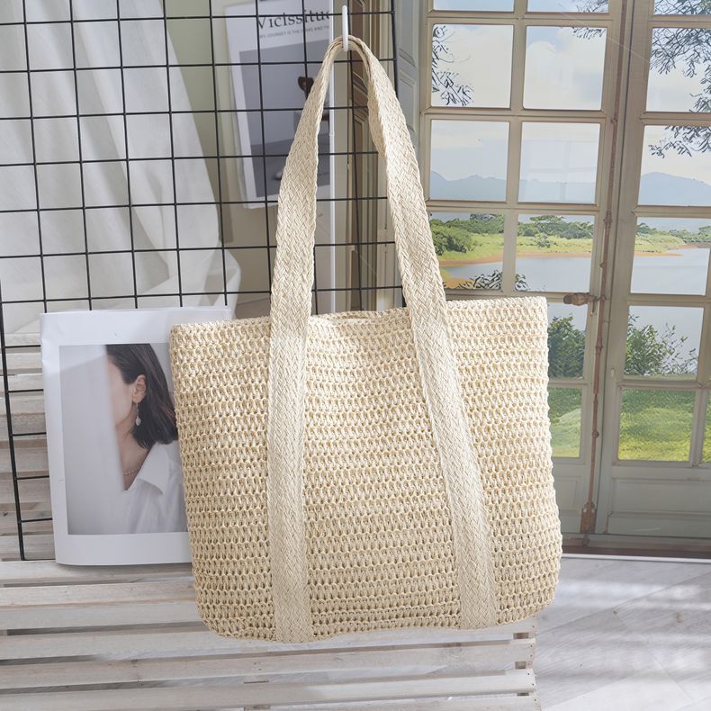 Beach Travel Resort Large Capacity Straw Tote Bag Beach Bag