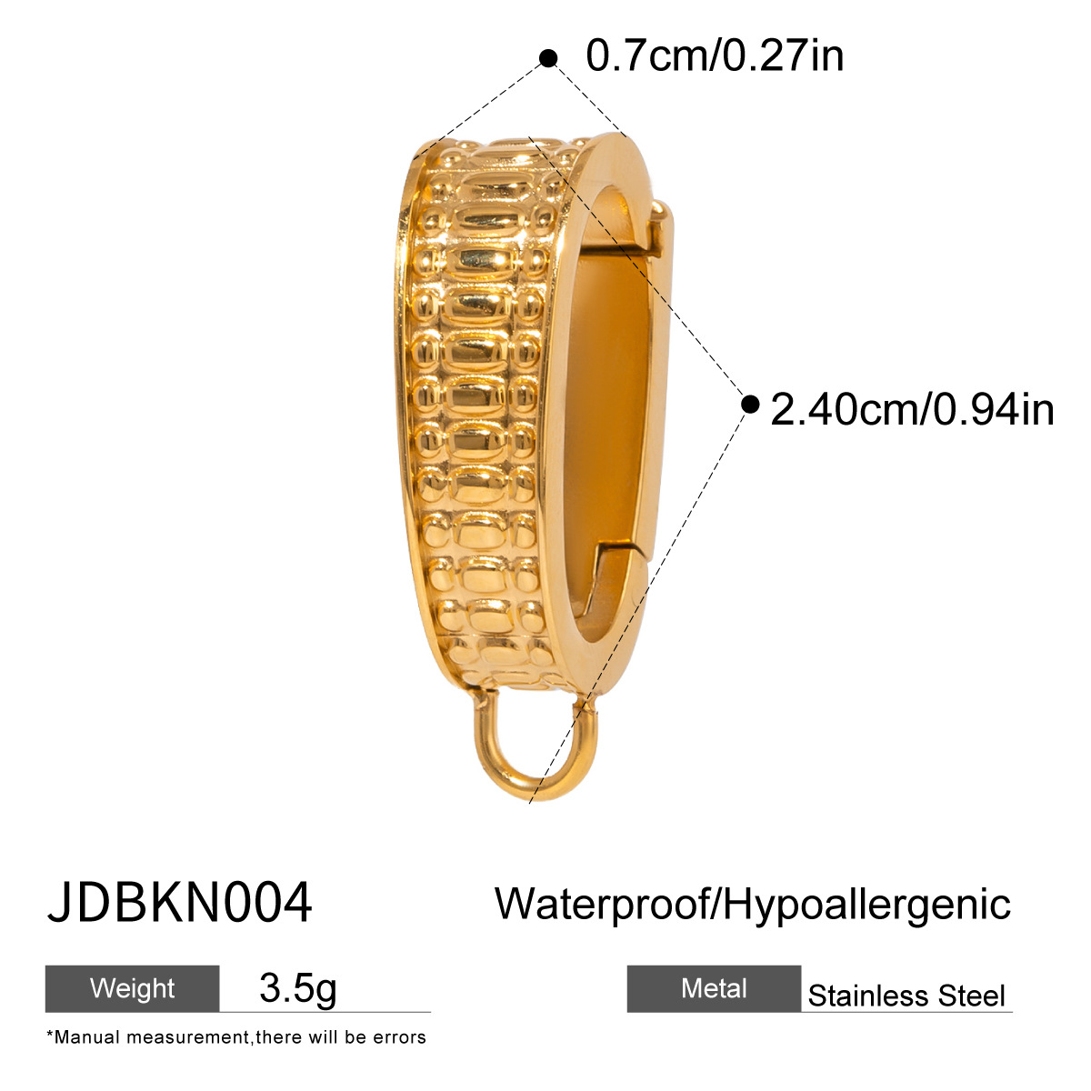 Swimwear Stainless Steel Jewelry Pendant Connector