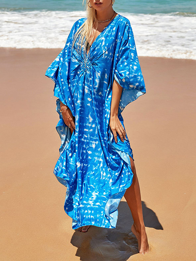 Printed Loose Holiday Beach Cover-up