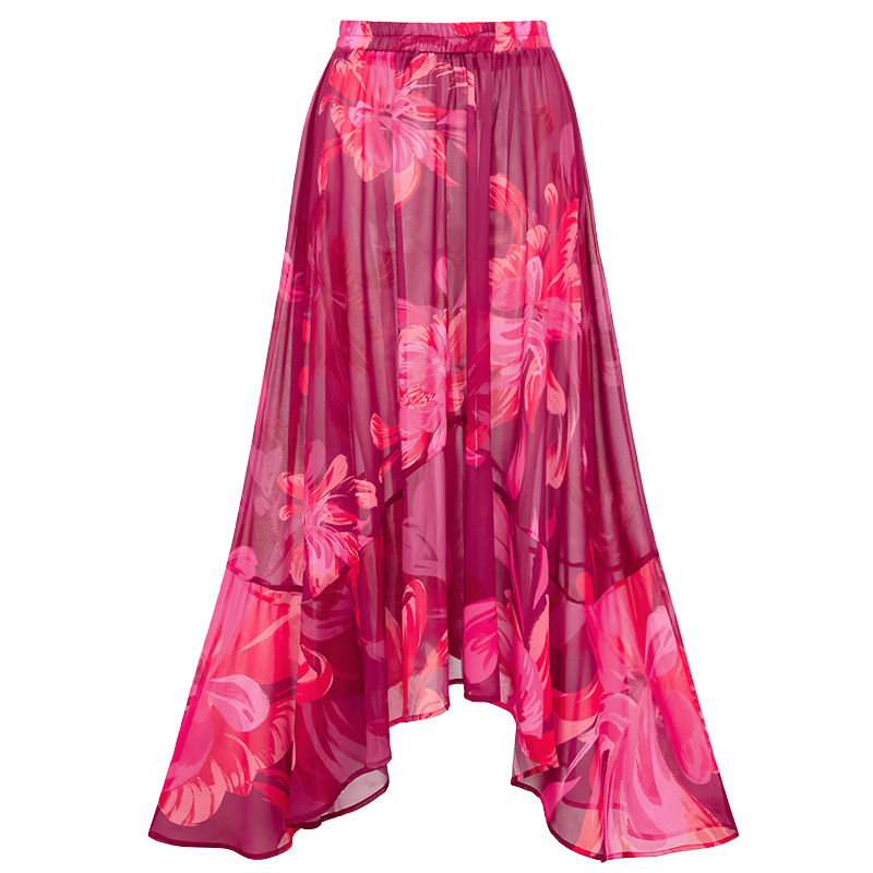 Sling Abstract Floral Print One Piece and Skirt