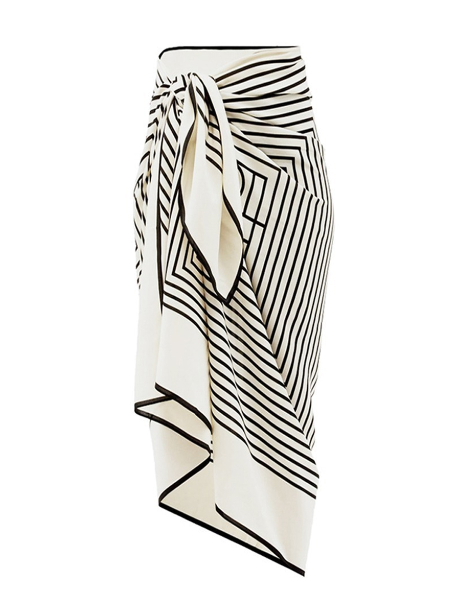 Color Block One-Piece Swimsuit And Beach Kaftan Dress