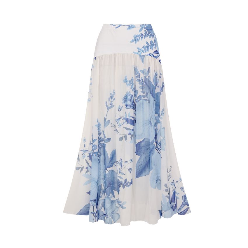 Off Shoulder Blossom Print Swimsuit Set