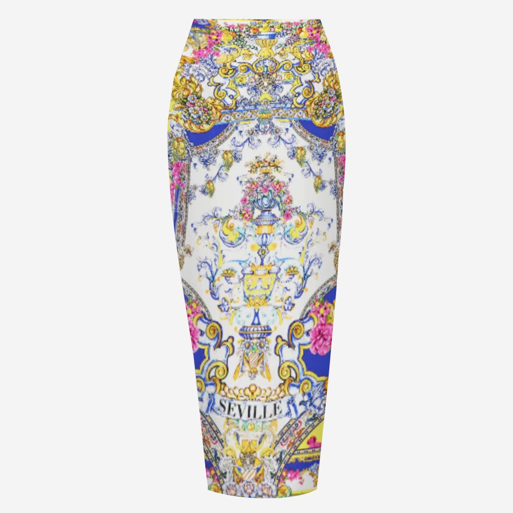 España Nirvana Swimsuit with Back Mesh Knot and Skirt