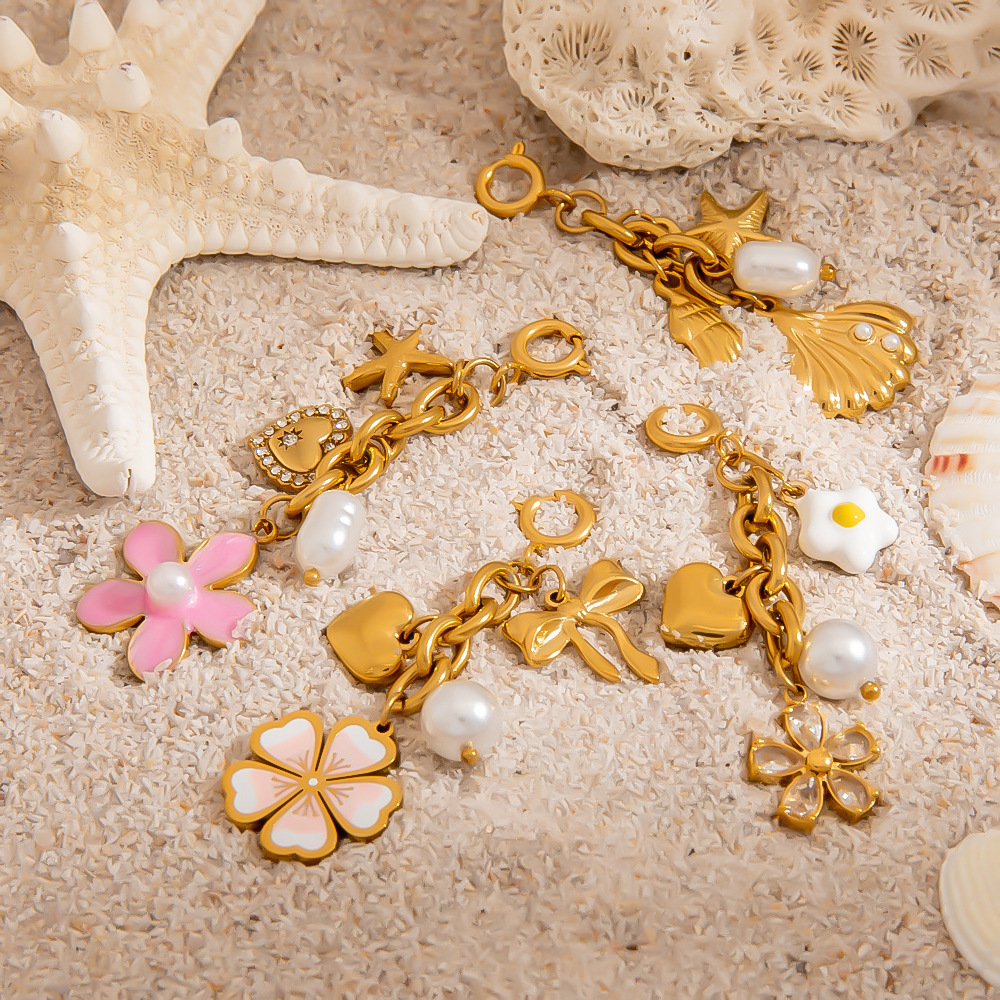 DIY Stainless Steel Bikini Clasp Tassel Pendant