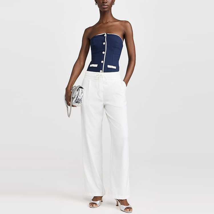 Navy Bandeau One-Piece Set