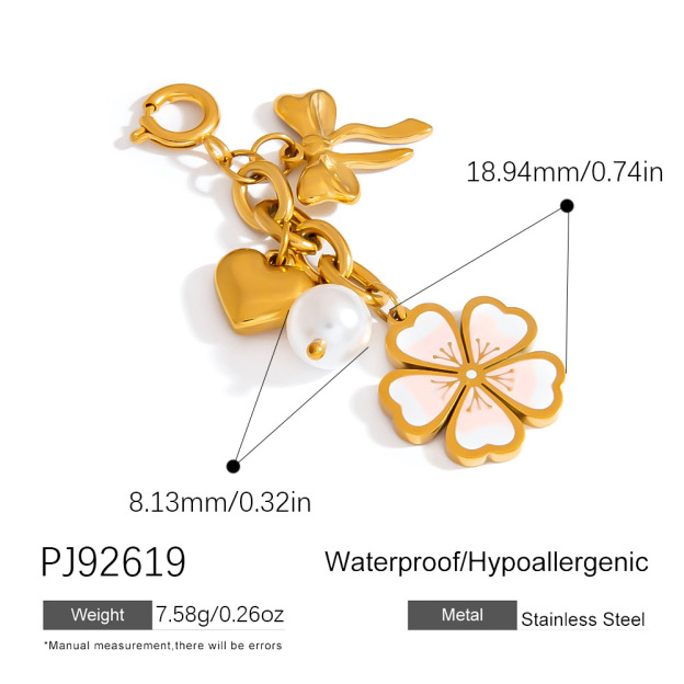 DIY Stainless Steel Bikini Clasp Tassel Pendant