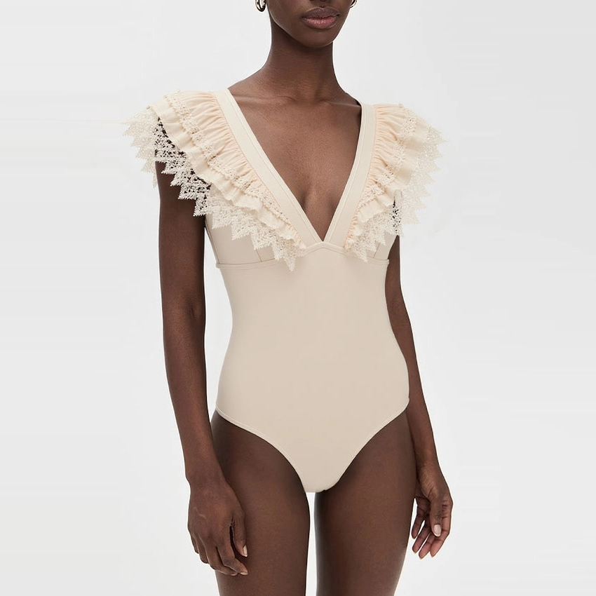 Ruffle Lace One-Piece Set