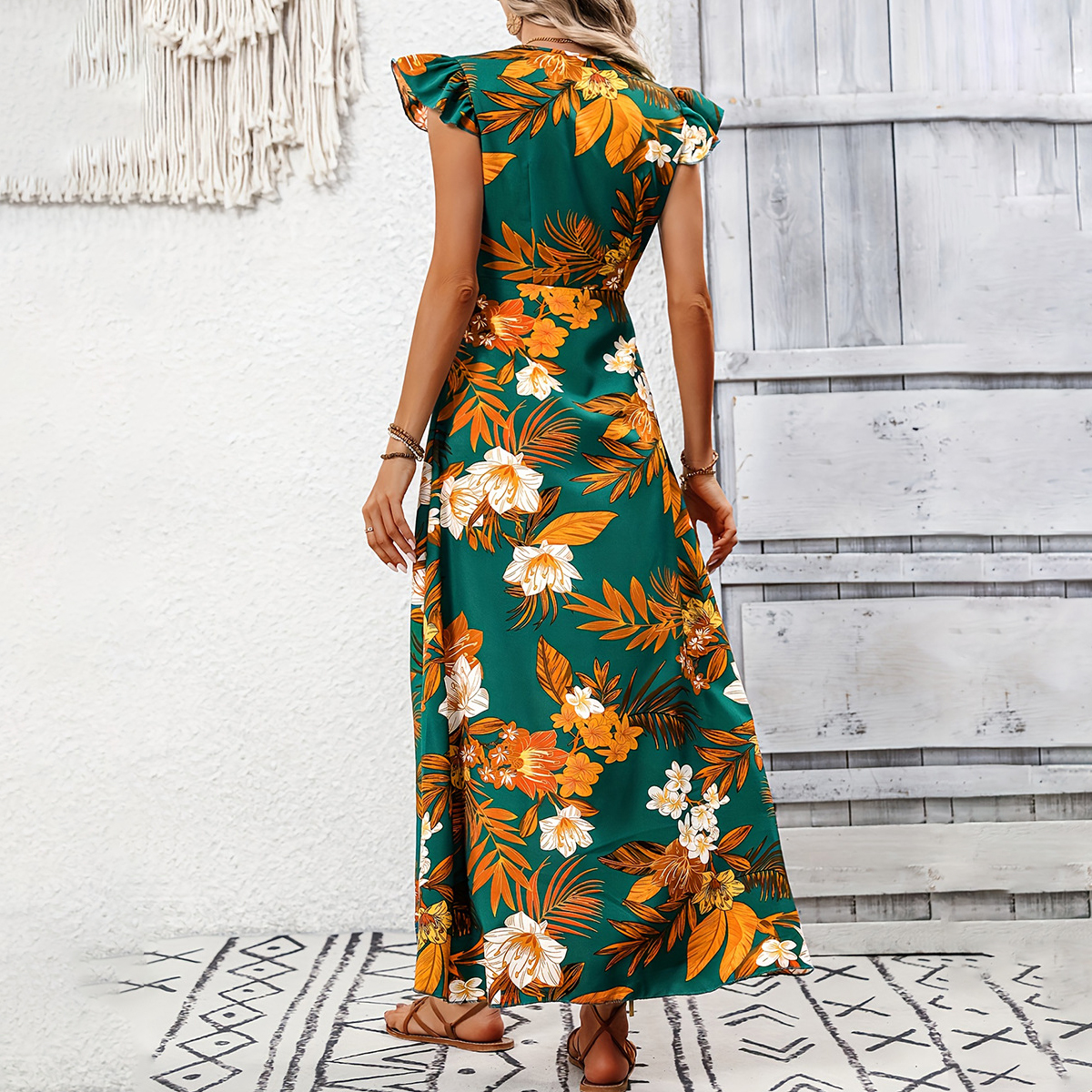 Floral Print Midi Dress