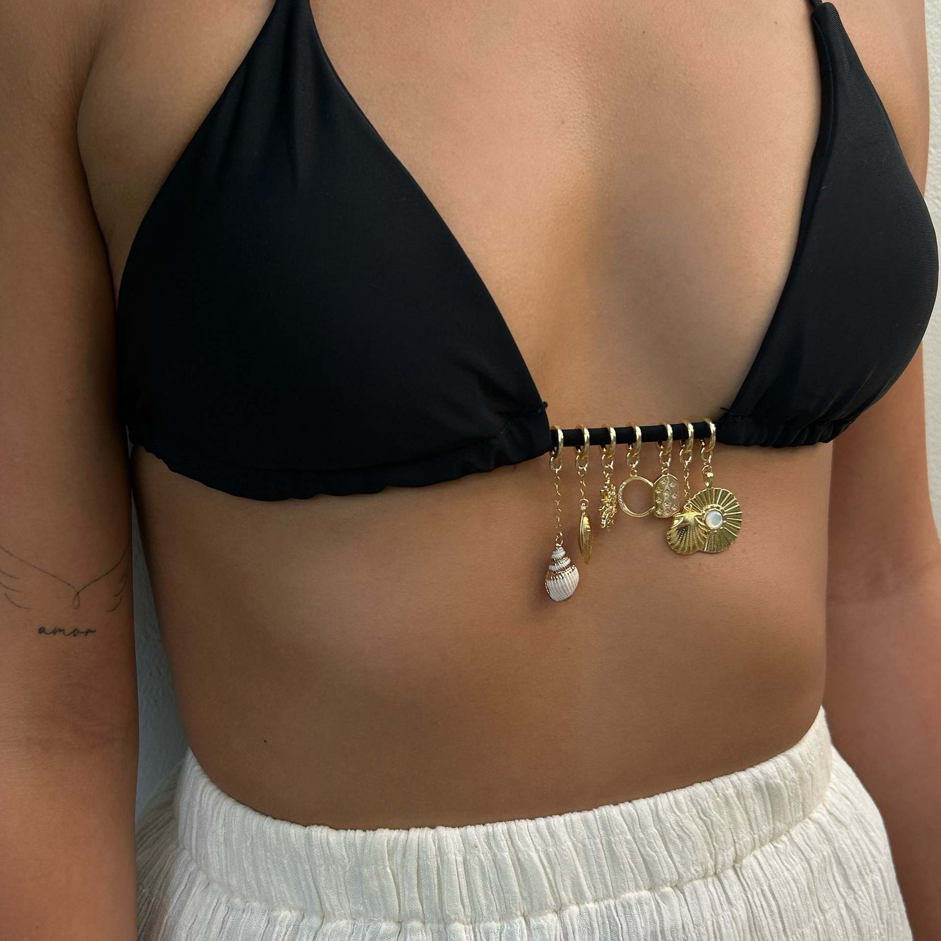 Fade-Resistant Plated Bikini Pendant for Summer Beach
