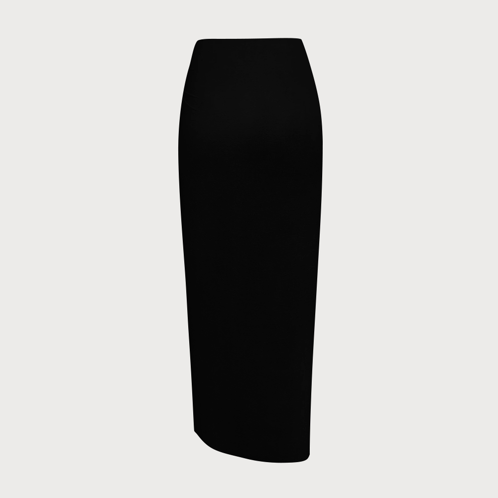 Contrast Halter Swimsuit with Irregular Ruffle Sarong Swimsuit Set