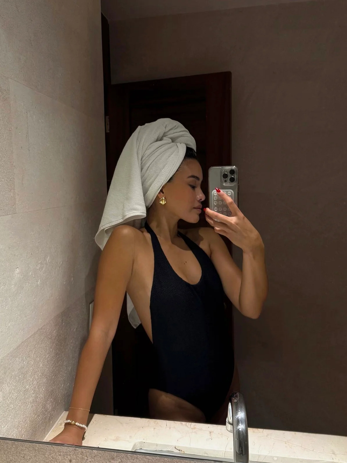 Halter One Piece Black