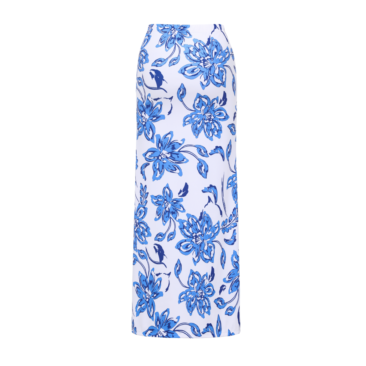 One Shoulder Color Block Printed One Piece Swimsuit and Skirt