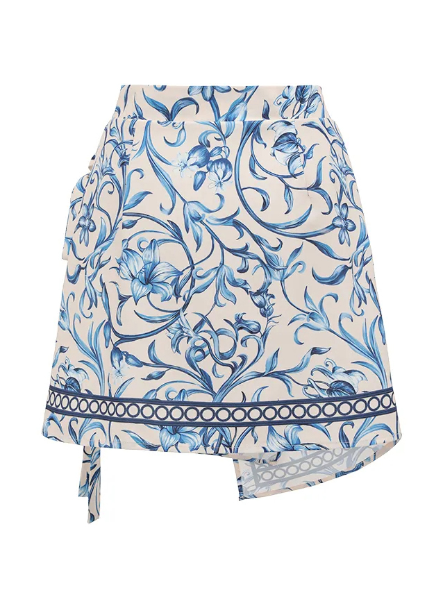 Bowknot Lily Printed Swimsuit Set