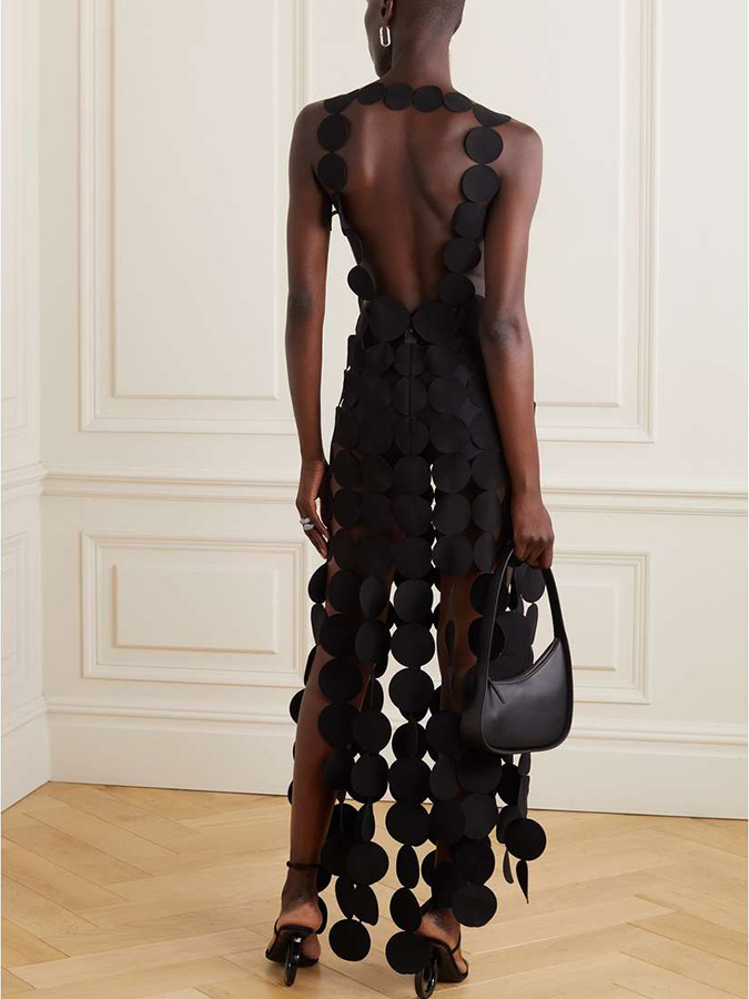 Black Bikini and Circle Maxi Dress