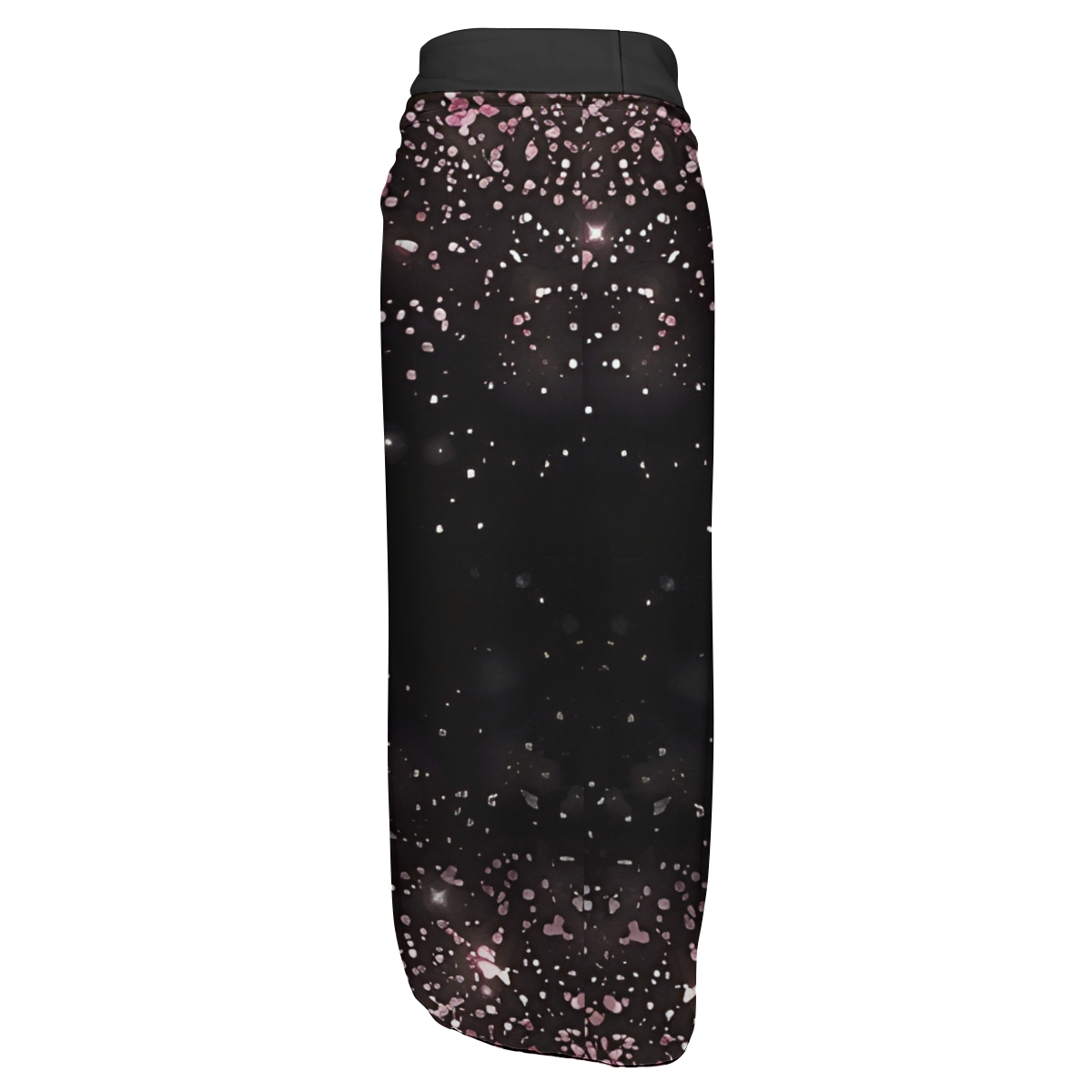 Galaxy Print Shoulder Tie One-Piece Swimsuit with Matching Wrap Skirt