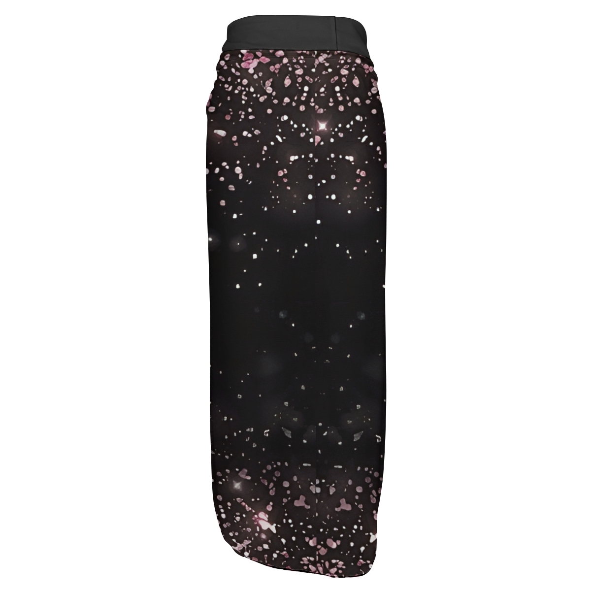 Galaxy Print Shoulder Tie One-Piece Swimsuit with Matching Wrap Skirt