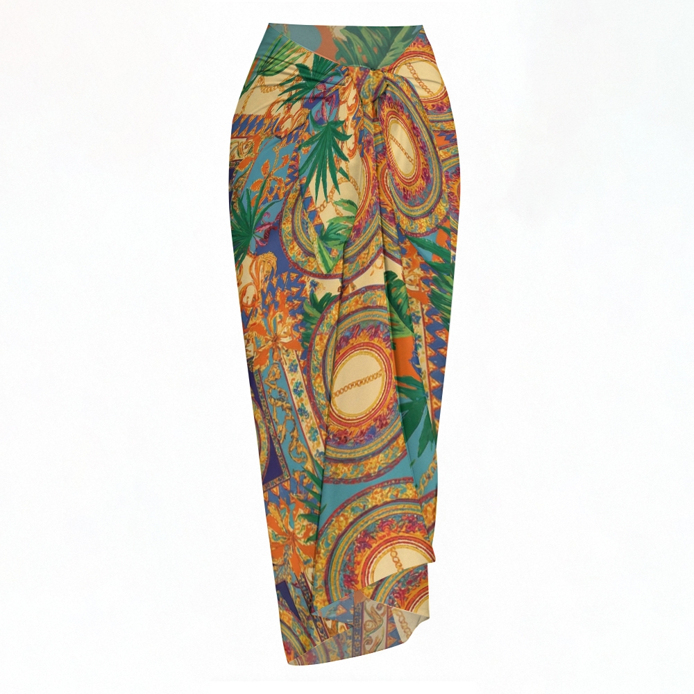 Baroque Medallion X Cross One-Piece Swimsuit