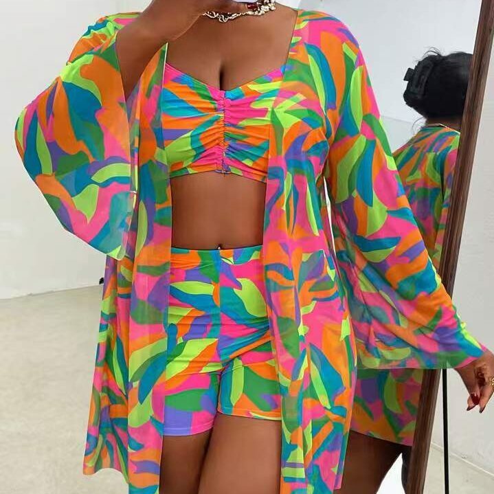 Long Sleeve 3-Piece Swimsuit Set