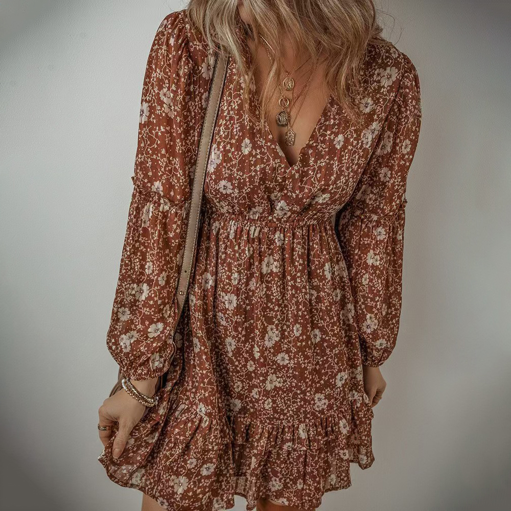 Floral Knee-Length Dress