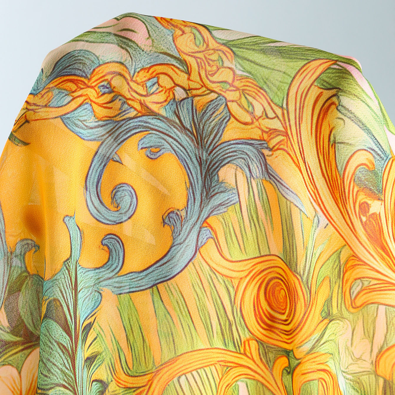 Women's Vintage Sun Print One-Piece Swimsuit and Matching Maxi Skirt