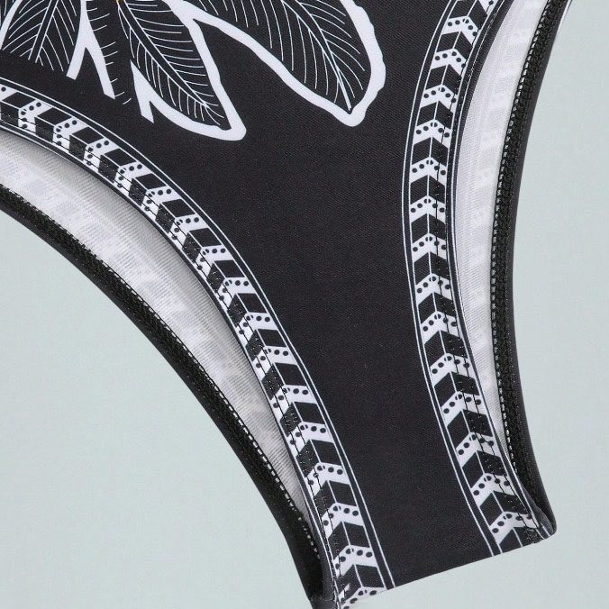 Women's Bohemian Floral Print One-Piece Swimsuit and Matching Maxi Skirt