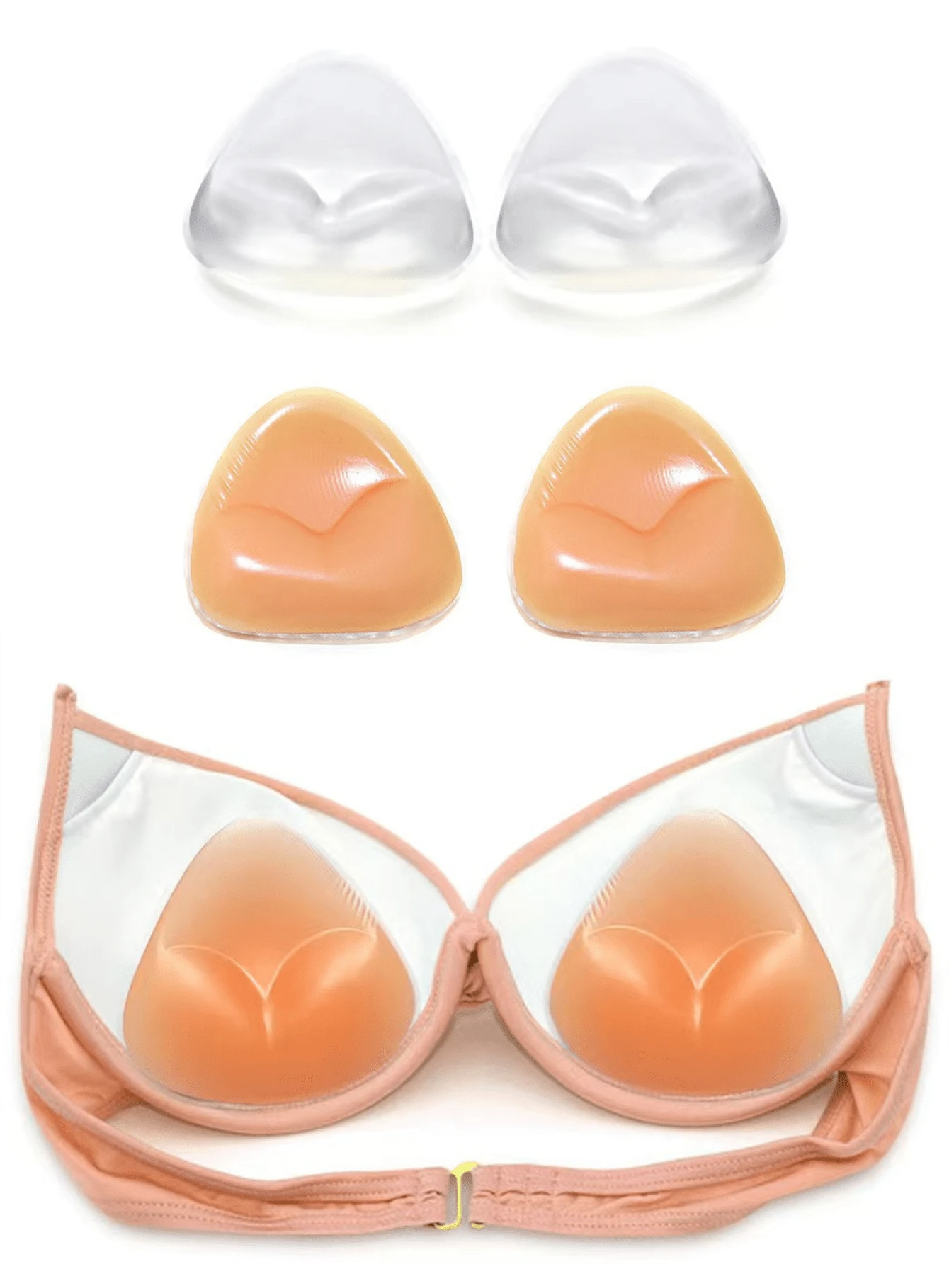 Silicone Invisible Bikini Strap Self-Adhesive Cute Seamless Inserted Chest Pad