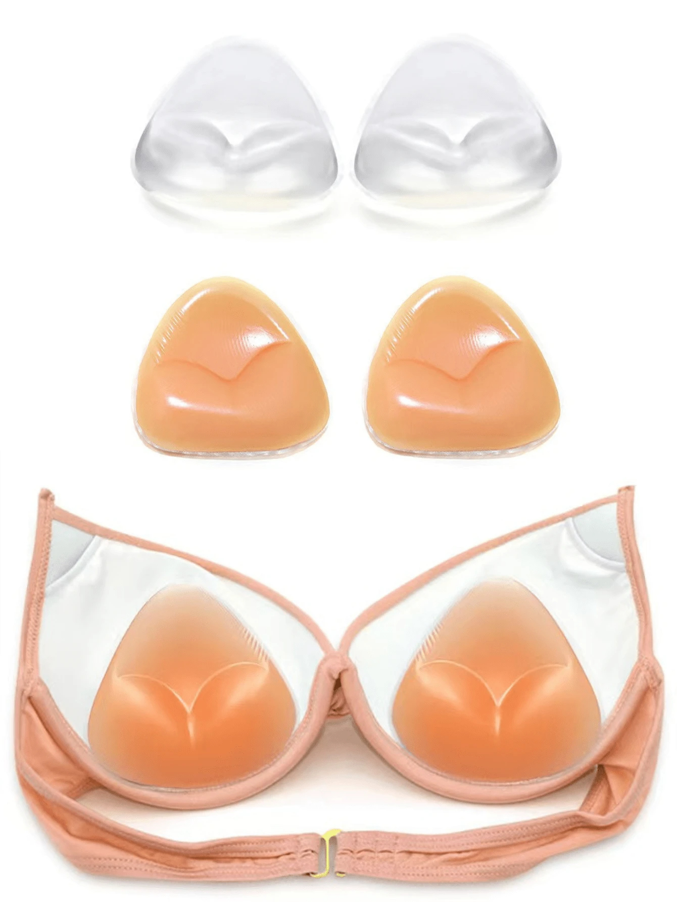 Silicone Invisible Bikini Strap Self-Adhesive Cute Seamless Inserted Chest Pad