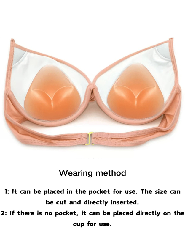 Silicone Invisible Bikini Strap Self-Adhesive Cute Seamless Inserted Chest Pad