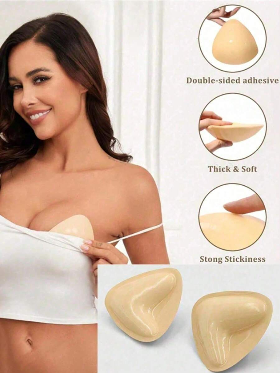 Silicone Gathering Invisible Triangular Chest Pad