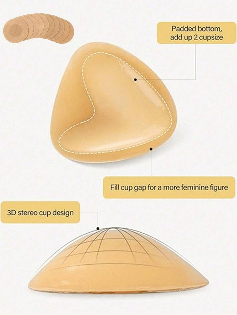 Silicone Gathering Invisible Triangular Chest Pad