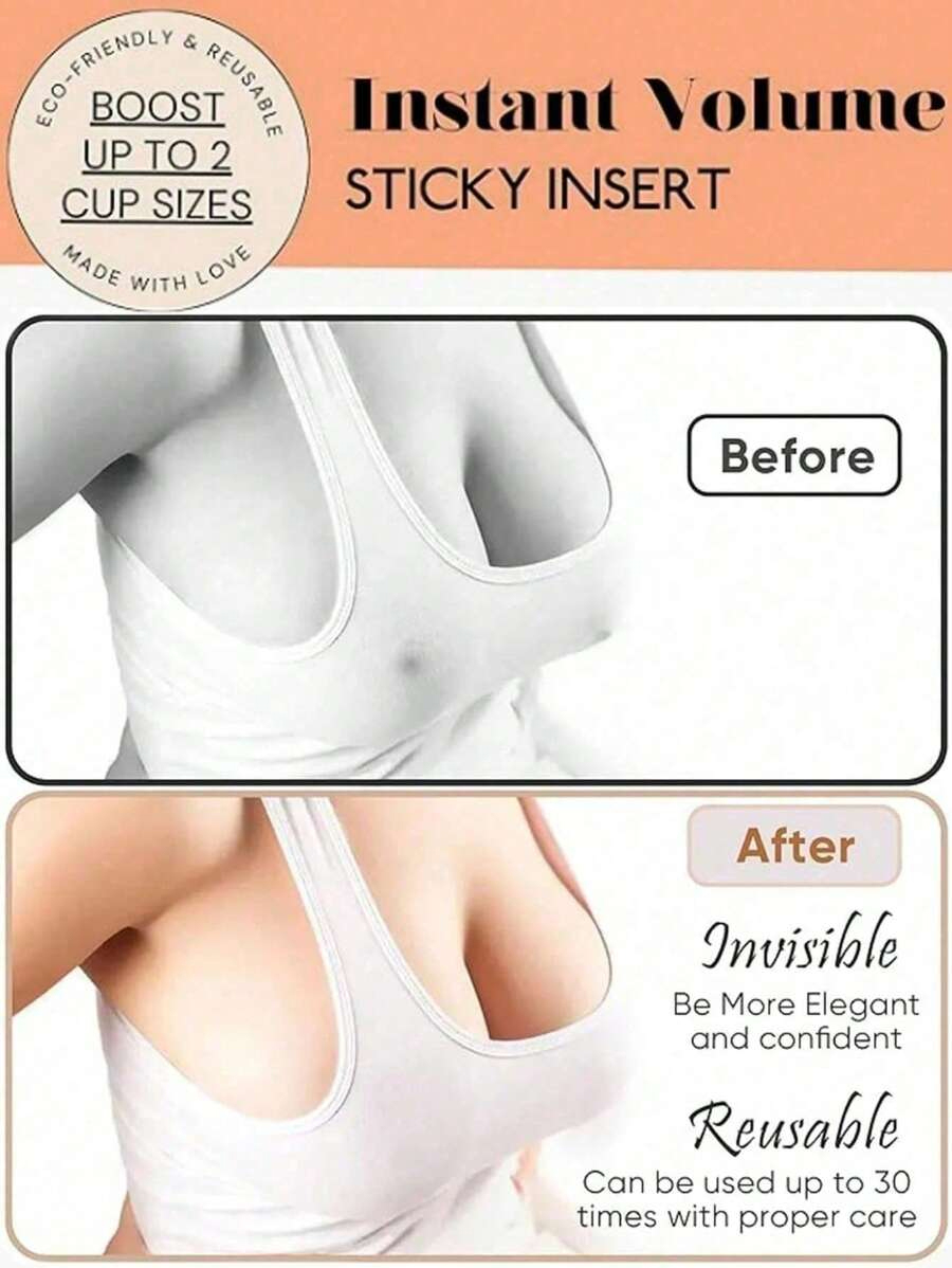 Silicone Gathering Invisible Triangular Chest Pad