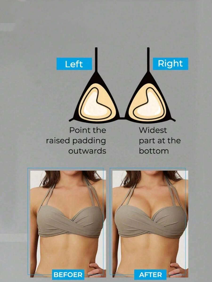 Silicone Gathering Invisible Triangular Chest Pad