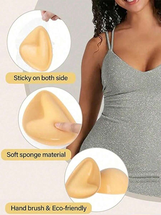 Silicone Gathering Invisible Triangular Chest Pad