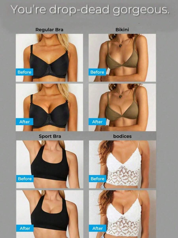 Silicone Gathering Invisible Triangular Chest Pad