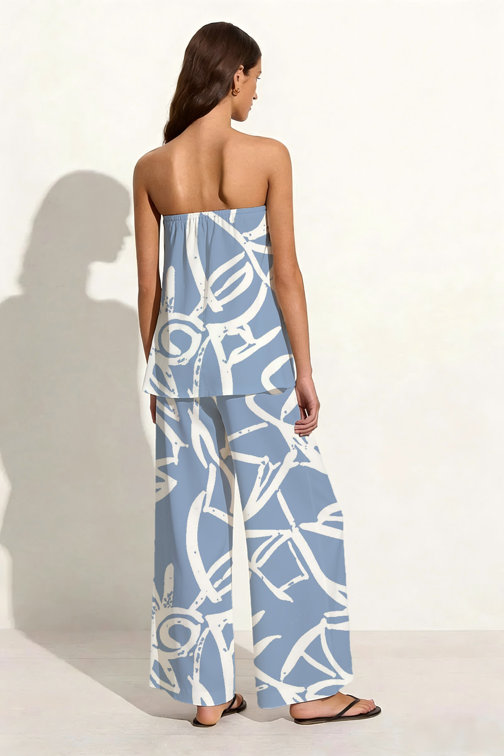  Dusty Blue Abstract Brushstroke Set